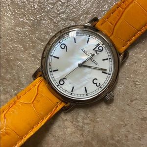 Anne Klein Leather Band Watch